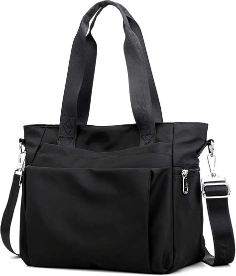 designer travel tote bag with zipper.